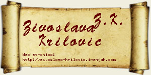 Živoslava Krilović vizit kartica
